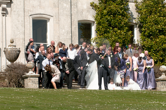 Arriving at Kingston Maurward House - The Wedding Breakfast. Andrew & Leanne. Photographs by Robb Webb Photography-39